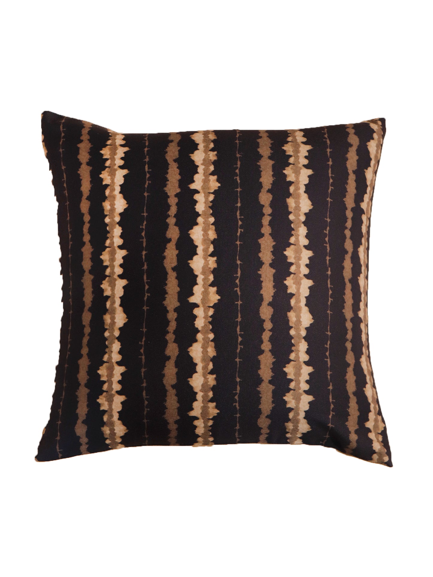 Cushion Cover Printed Poly Canvas Floral Contemporary Stripes Navy Blue  - 16"x16"