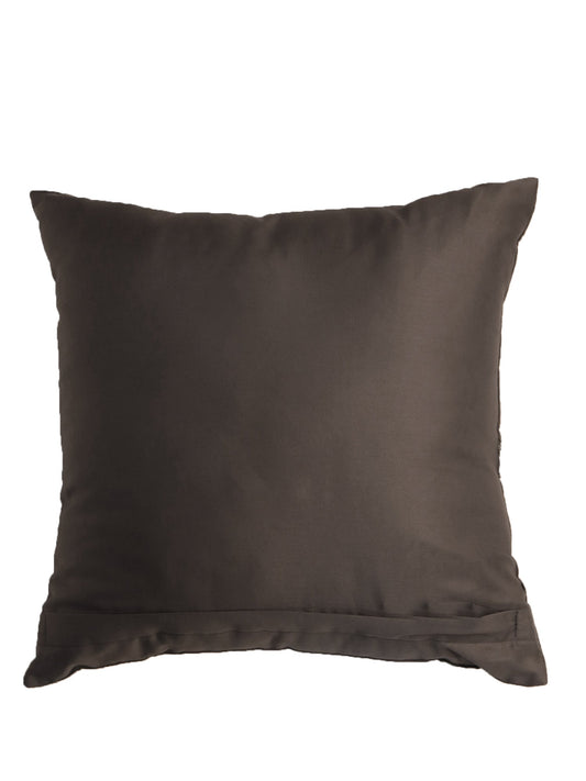 Cushion Cover 100% Cotton 520TC Pintuck with Embroidery Dark Grey - 16X16