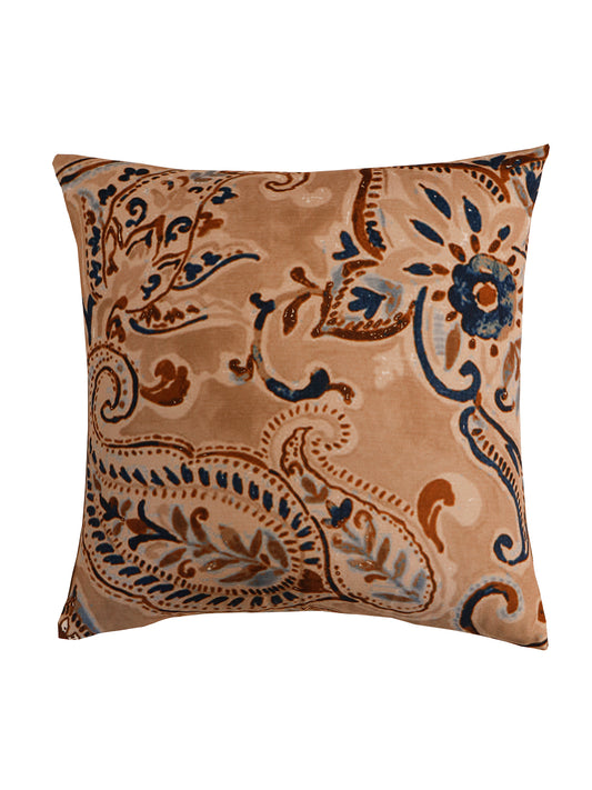 Cushion Covers Set of 3 Polycanvas Printed Paisley Multi- 16" X 16"