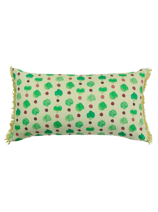 Cushion Cover Poly Canvas Digital print With Frayed Edges Multi - 12"X22"