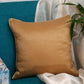 Cushion Cover Cotton Blend Self Textured Brocade Mustard - 16" X 16"