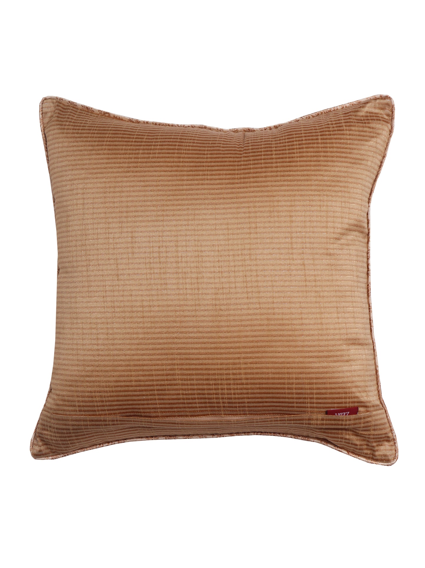 Cushion Cover Cotton Blend Self Textured Brocade Mustard - 16" X 16"