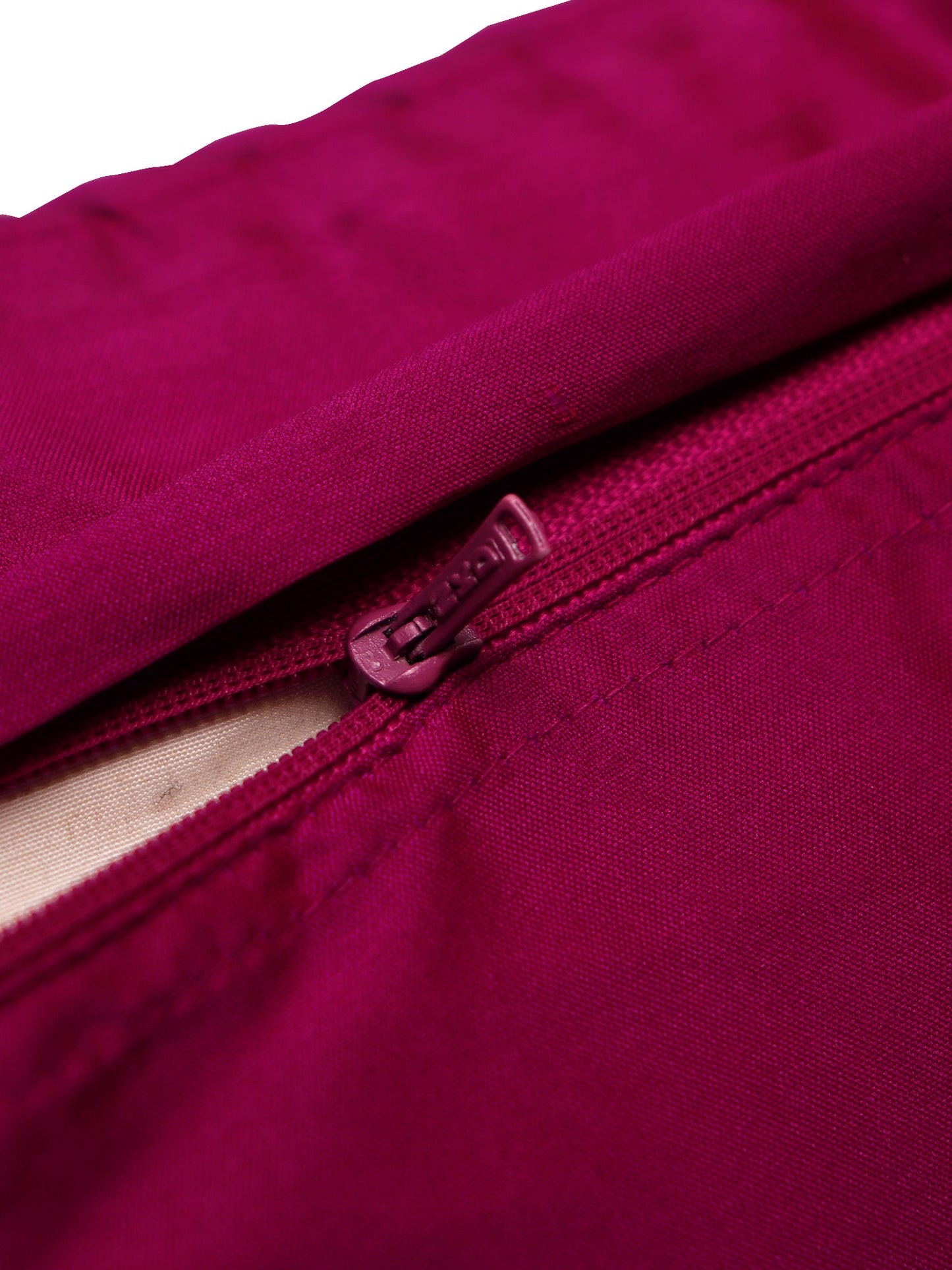 Cushion Cover Polyester Zari Embroidery with Self Quilting Purple - 16"x16"