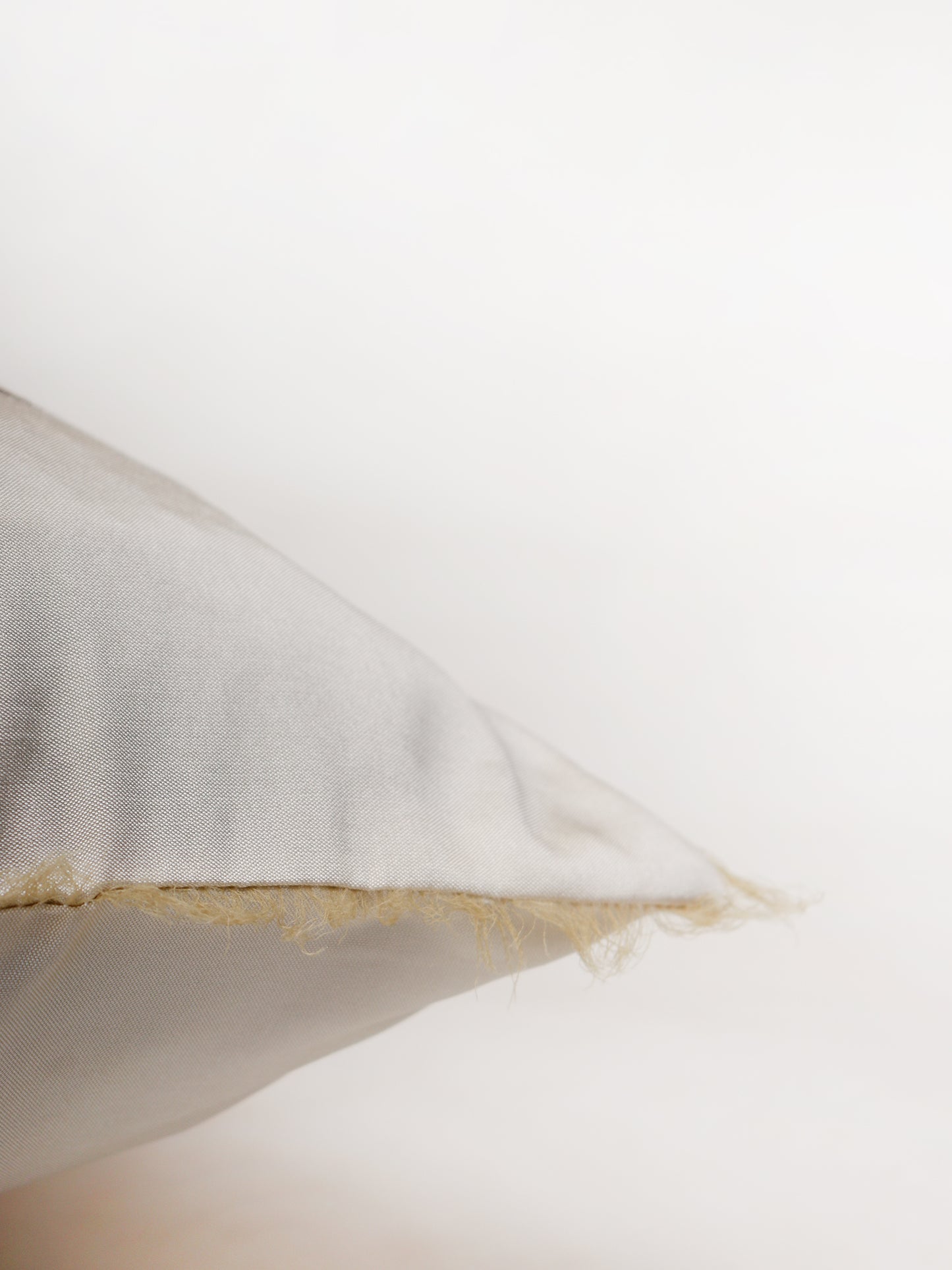 Cushion Cover Technique Patchwork with Frayed Edges Polyester Blend OffWhite - 16" x 16"