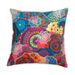 Cushion Cover Embroidery with Digital Print Abstract Bohemian Multi - 16" x 16"