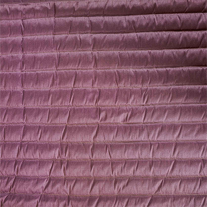 Quilt with 2 Pillow Shams Decorative Polyester Self Textured Reversible Purple/Cream - (90" X 108" ; Pillow - 17" X 27")