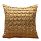 Cushion Covers Set Of 3 Polyster Box Pleated Black And Yellow  - 16"X16"