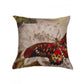 Co-ordinated Cushion Cover Set Of 3 Polyester Blend Digital Printed And Box Pleated Multi-color- 16" x 16"